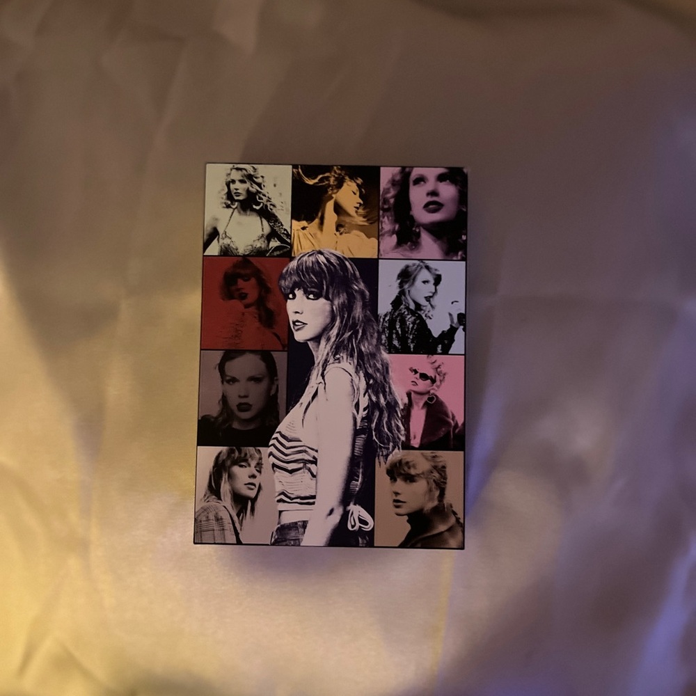 Taylor Swift Mixed Media Art with Black, Pink, and Yellow